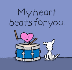 Heart Drumming Funny Love GIF