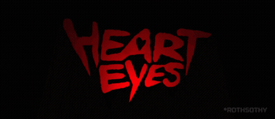 Heart Eyes In Red Letters GIF