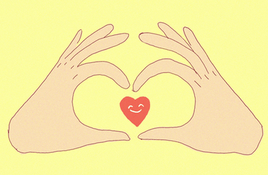 Heart Hand With Smiled Heart GIF