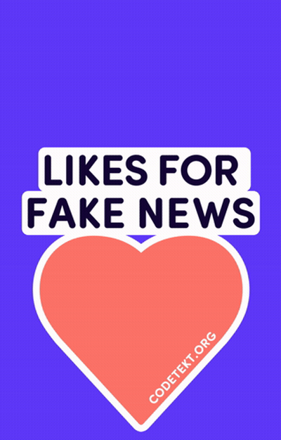Heart Lightning Bolt No Likes For Fake News GIF
