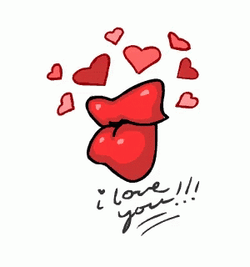 Heart Love You Big Lips GIF