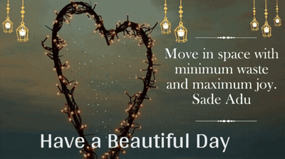 Heart Made Of Lights Saying Have A Beautiful Day GIF