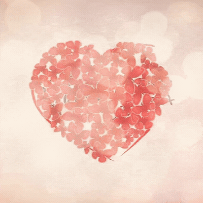 Heart Made Of Red Flowers GIF