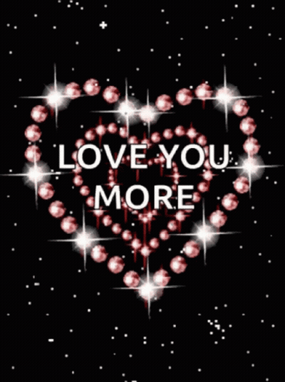Heart Made Of Rhinestones Love You More GIF