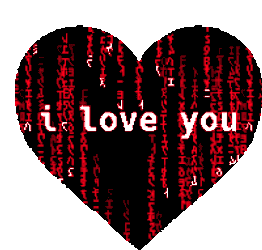 Heart Matrix Sticker GIF