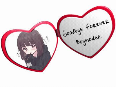 Heart Mirror Girl Saying Goodbye Forever Boymoder GIF