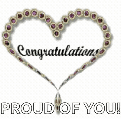 Heart Saying Congratulations Proud Of You GIF