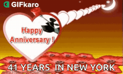 Heart Saying Happy Anniversary GIF