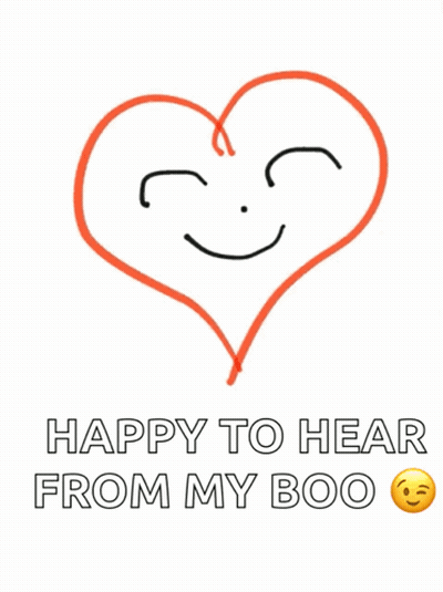 Heart Saying Happy To Hear From My Boo GIF