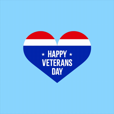 Heart Saying Happy Veterans Day GIF