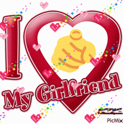 Heart Saying I Love My Girlfriend GIF