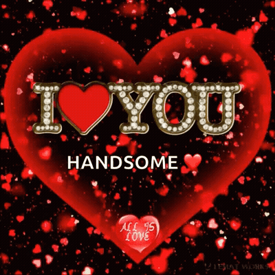 Heart Saying I Love You Handsome GIF