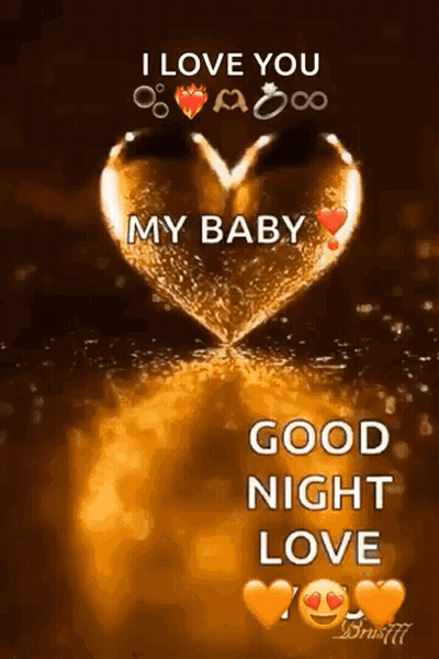 Heart Saying I Love You My Baby Good Night Love GIF