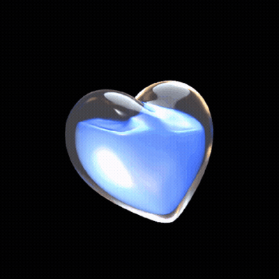 Heart Shape With Blue Liquid GIF