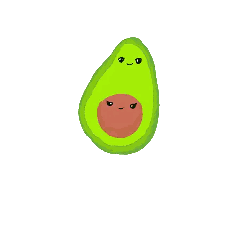 Heart-Shaped Avocado With Leaf Sticker