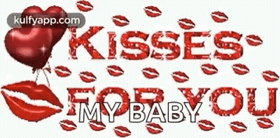 Heart Shaped Balloon Kisses For You GIF