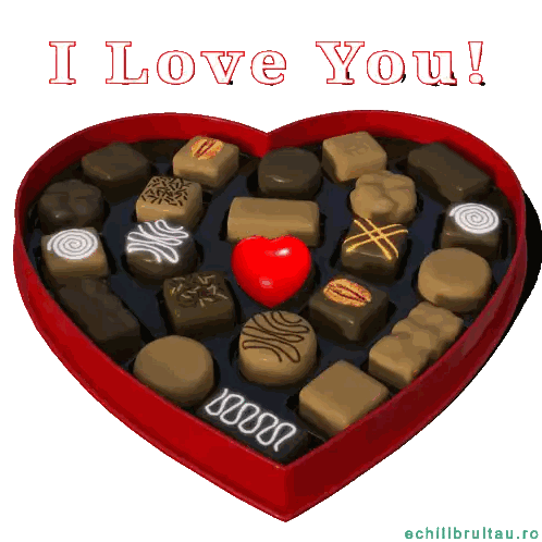 Heart Shaped Box Of Chocolates With Red Heart Sticker