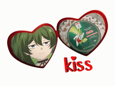 Heart-Shaped Box With Girl and Kiss