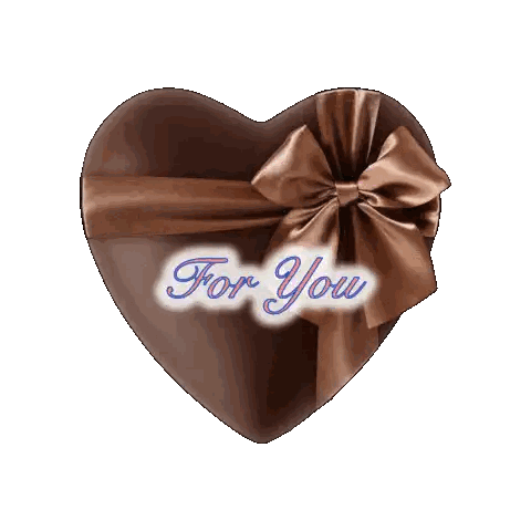 Heart Shaped Chocolate Gift Box For You Sticker