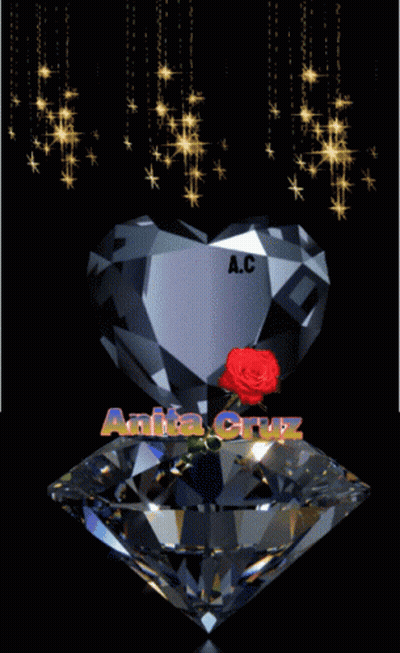Heart Shaped Diamond With Name A.C GIF