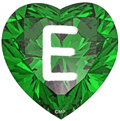 Heart Shaped Emerald With E Sticker