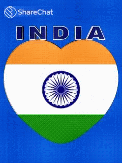 Heart Shaped Flag With India GIF