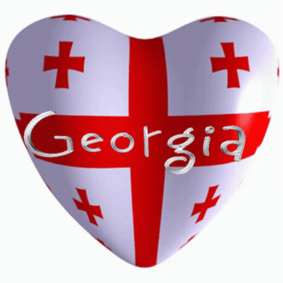 Heart Shaped Flag With Name Georgia GIF