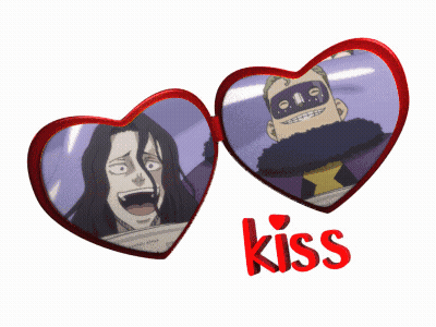 Heart Shaped Glasses Man Woman Kiss GIF