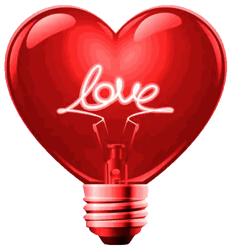 Heart-Shaped Light Bulb With Love Sticker