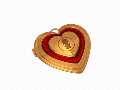Heart Shaped Locket Says Luv You Stern