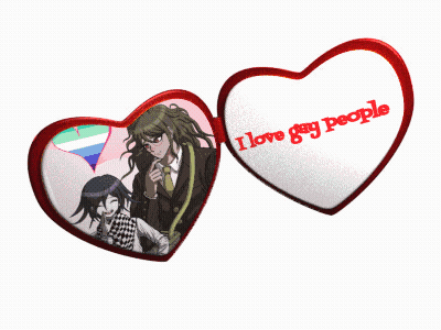 Heart Shaped Mirror Saying I Love Gay People GIF