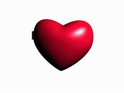 Heart Shaped Mirror Saying I Love Happy Ghost GIF