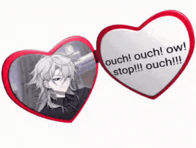 Heart Shaped Mirror With Boy And Words GIF