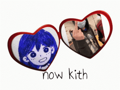 Heart Shaped Mirror With Girl Saying Now Kith GIF