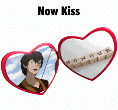 Heart Shaped Mirror With Man And Honour GIF