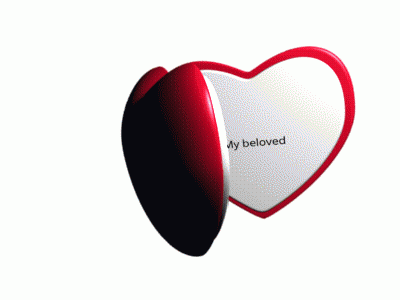 Heart Shaped Mirror With Woman And My Beloved GIF