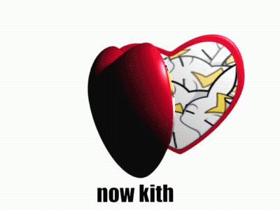 Heart Shaped Mirrors Saying Now Kith GIF