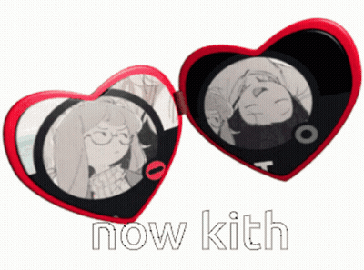 Heart Shaped Mirrors Saying Now Kith GIF