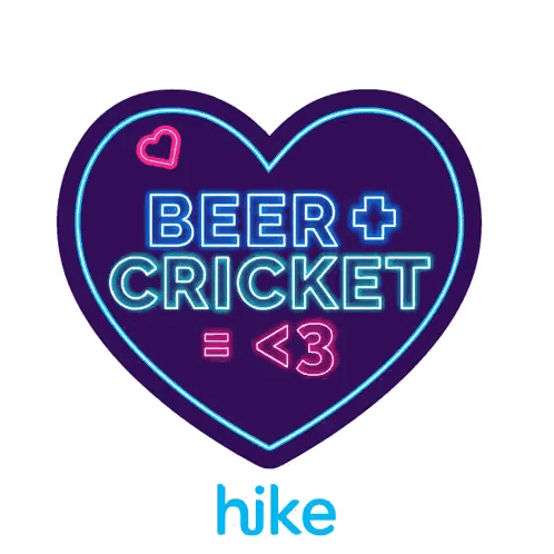 Heart Shaped Sign Beer Cricket 43 Sticker