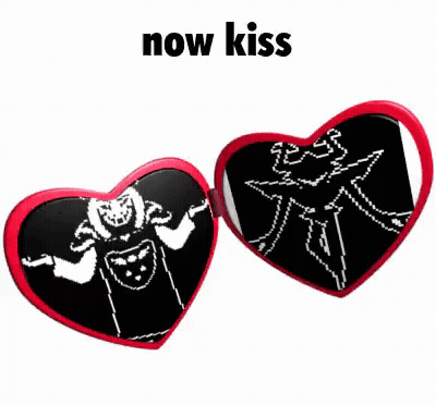 Heart Shaped Sunglasses Saying Now Kiss 33 GIF