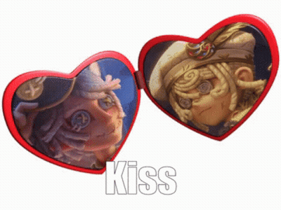 Heart Shaped Sunglasses With Kiss GIF
