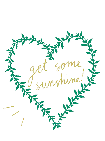Heart Shaped Wreath Get Some Sunshine Sticker