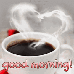 Heart Smoke Coffee Good Morning GIF