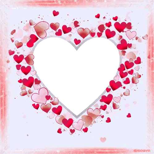 Heart Surrounded By Pink Hearts Sticker
