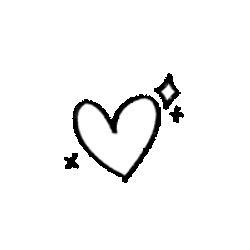 Heart White Sticker GIF