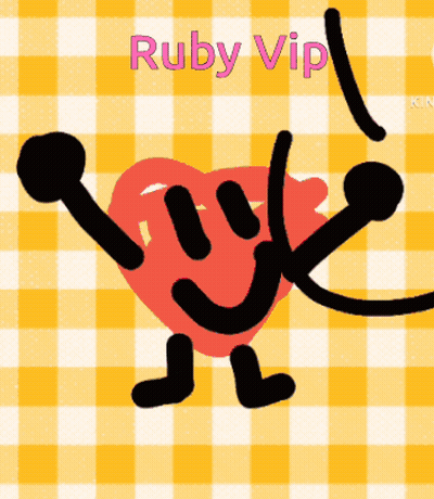 Heart With Arms And Legs Ruby Vip GIF
