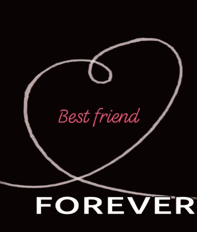 Heart With Best Friend Forever Text GIF