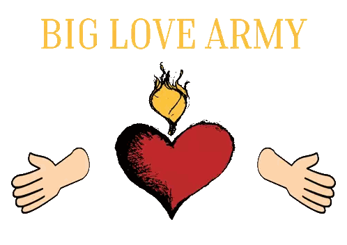 Heart With Big Love Army Text Sticker