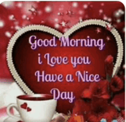 Heart With Cup Coffee Have A Good Day Love GIF