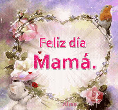Heart With Feliz Dia Mama GIF